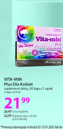 Kapsułki z witaminami dla kobiet Olimp sport nutrition vita-min plus promocja w Hebe