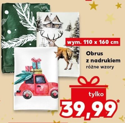 Obrus z nadrukiem różne wzory promocja w Kaufland