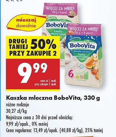 Kaszka mleczno-ryżowa 3 owoce Bobovita smaczna kolacja promocja