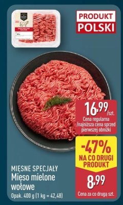 Mięso mielone wołowe promocja w Aldi