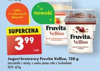 Jogurt kremowy z toperem straciatella z wiśniami i mleczną czekoladą Fruvita promocja