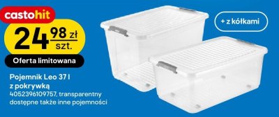 Pojemnik Leo 37 l z pokrywką Castohit promocja w Castorama