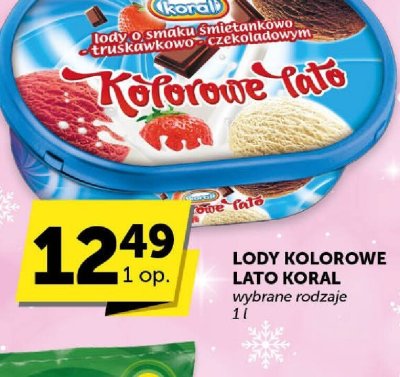 Lody kolorowe lato Koral promocja w ABC