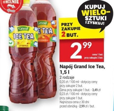Napój Grand Ice Tea, 1,5 l promocja w Twój Market