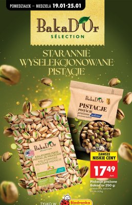 Pistacje prażone Bakad'or, 250 g niesolone promocja w Biedronka