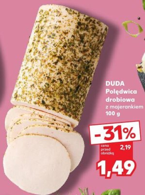 DUDA Polędwica drobiowa z majerankiem 100 g promocja w Kaufland