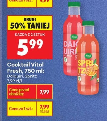 Cocktail Vital Fresh, 750 ml: Daiquiri, Spritz promocja w Biedronka