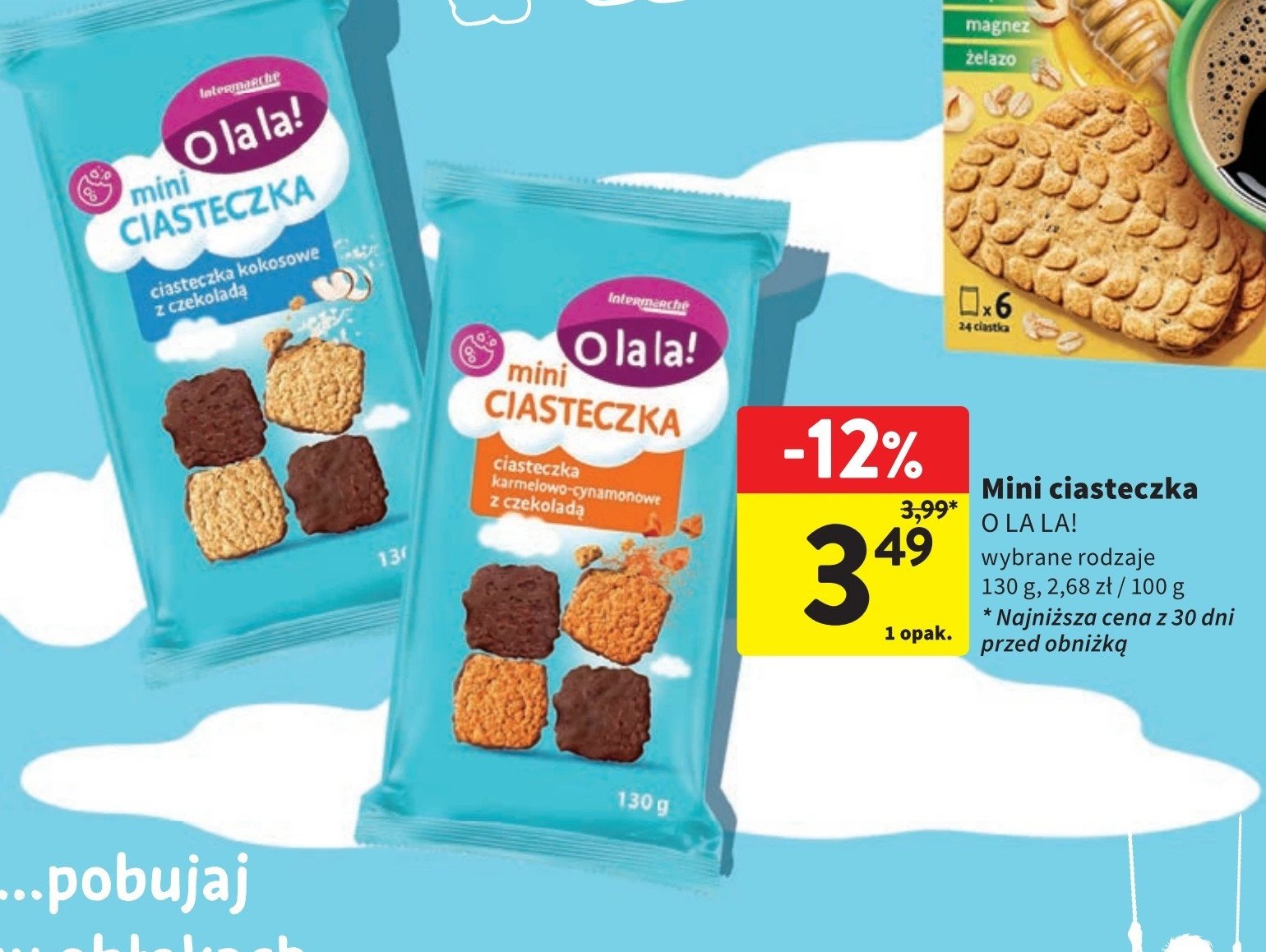 Mini ciasteczka O la la! promocja w Intermarche