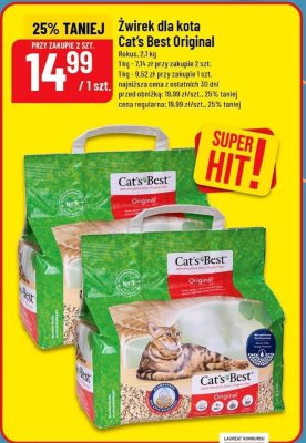 Żwirek dla kota Cat's Best Original Rokus promocja w POLOmarket