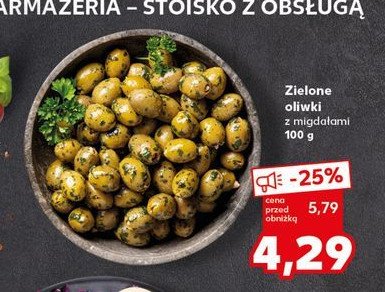 Oliwki zielone nadziewane migdałami promocja w Kaufland