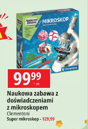 Naukowa zabawa "super mikroskop" Clementoni promocja w Leclerc