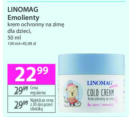 Krem ochronny na zimę Linomag promocja