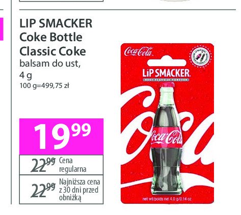 Balsam do ust coca cola Lip smacker promocja w Hebe