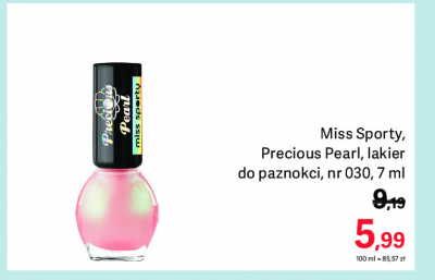 Lakier do paznokci 030 Miss sporty precious pearl promocja