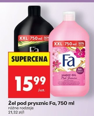 Żel pod prysznic Fa, 750 ml promocja w Biedronka