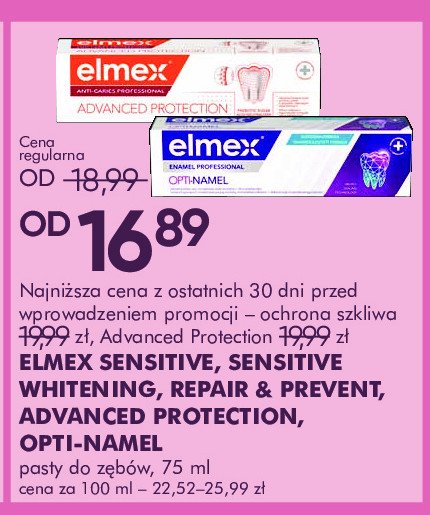 Pasta do zębów repair & prevent Elmex sensitive professional promocja w Super-Pharm