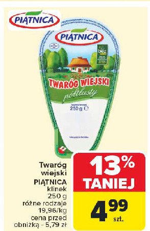 Twaróg półtłusty Piątnica twaróg wiejski promocja