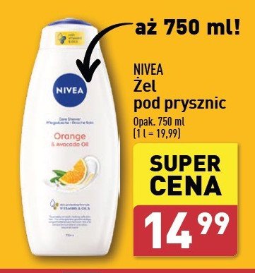 Żel pod prysznic orange & avocado oil Nivea promocja