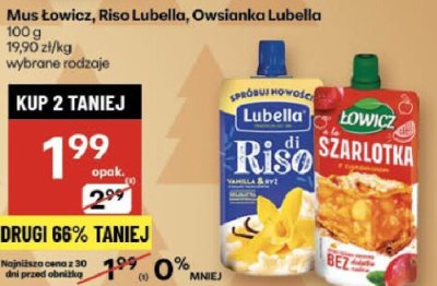 Mus Łowicz, Riso Lubella, Owsianka Lubella promocja w Delikatesy Centrum