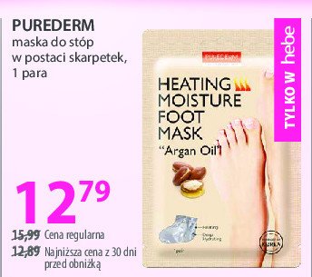 Maska do stóp argan oil Purederm promocja w Hebe