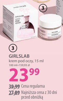 Krem GIRLSLAB pod oczy promocja w Hebe