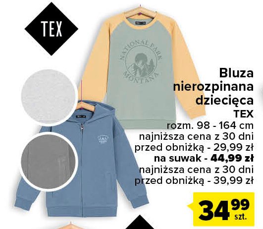 Bluza dzieci臋ca na suwak Tex promocja