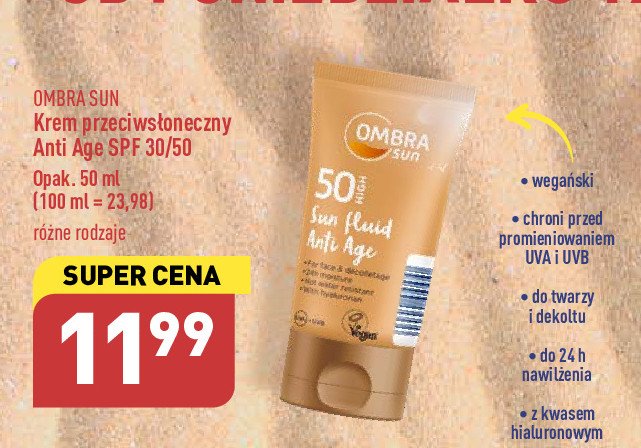 Krem przeciws艂oneczny spf 50+ Ombra sun care promocja