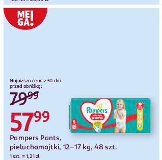 Pieluchomajtki 5 Pampers pants promocja w Rossmann