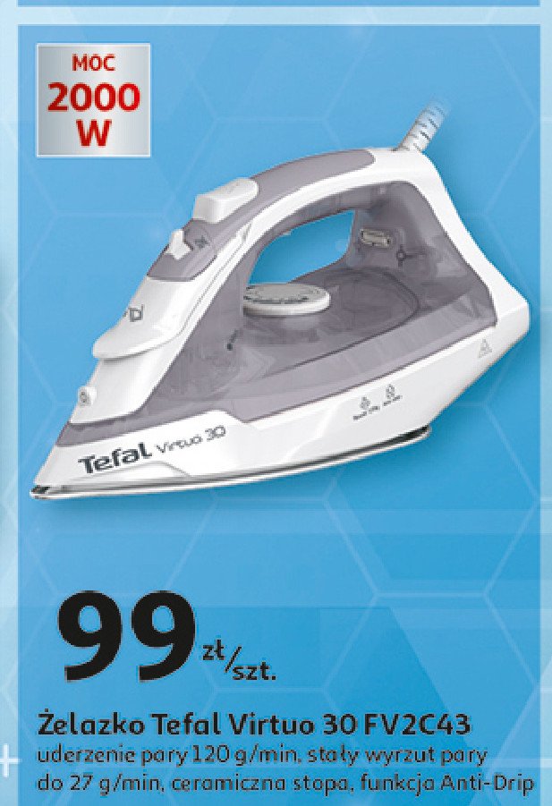 Żelazko virtuo 30 fv2c43 Tefal promocja