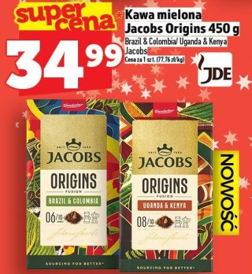 Kawa mielona Jacobs Origins 450 g promocja w TOPAZ