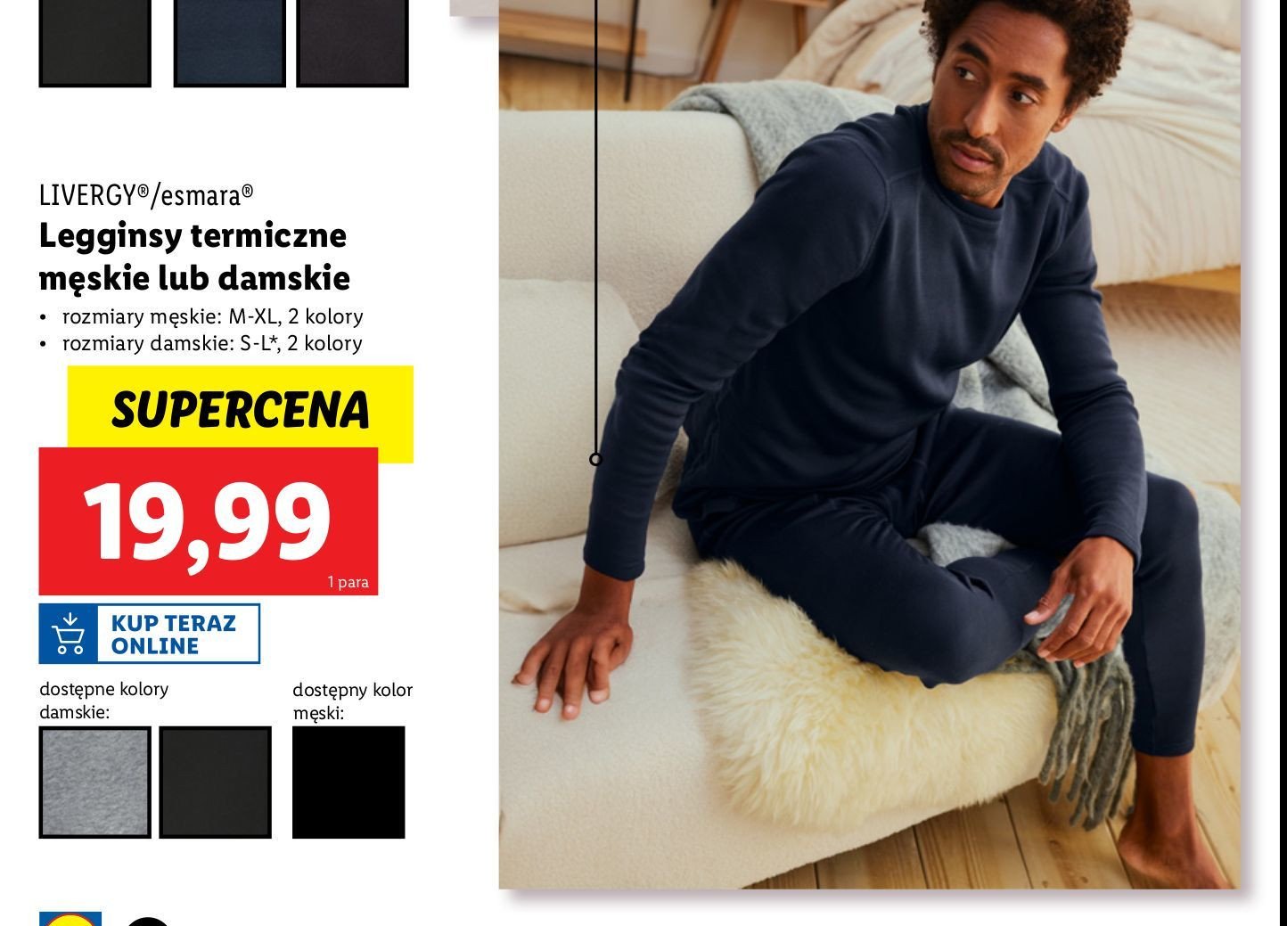 Legginsy termiczne s-l Esmara promocja