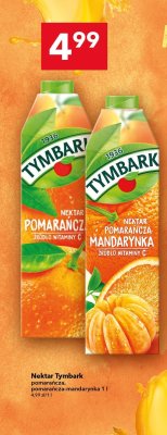 Nektar Tymbark pomarańcza, pomarańcza-mandarynka 1 l promocja w LEWIATAN