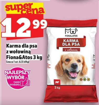 Karma dla psa z wołowiną Fiona&Atos 3 kg promocja w TOPAZ