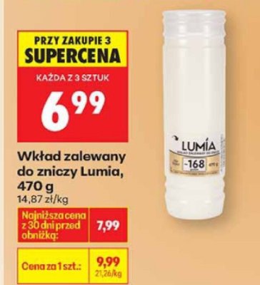 Wkład zalewany do znicza  promocja w Biedronka