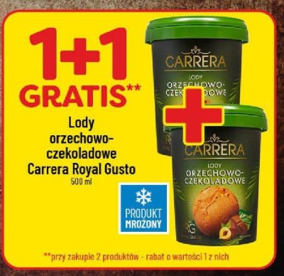Lody orzechowo-czekoladowe Carrera Royal Gusto promocja w POLOmarket