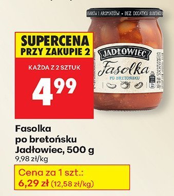 Fasolka po bretońsku  promocja w Biedronka