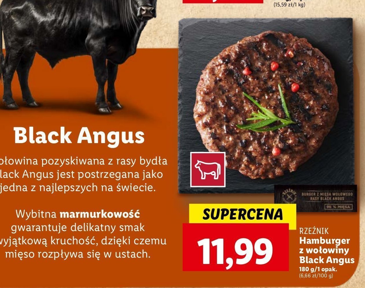Hamburger wołowy black angus Rzeźnik codzienna dostawa promocja