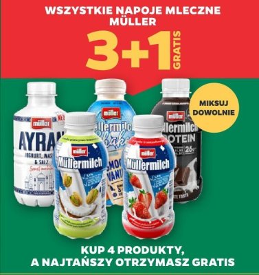 Napoje mleczne wszystkie rodzaje promocja w Netto