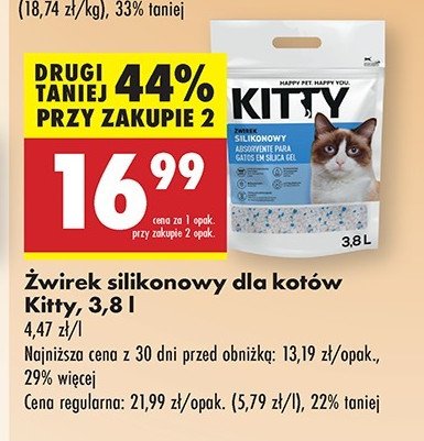 Żwirek silikonowy Kitty promocja w Biedronka