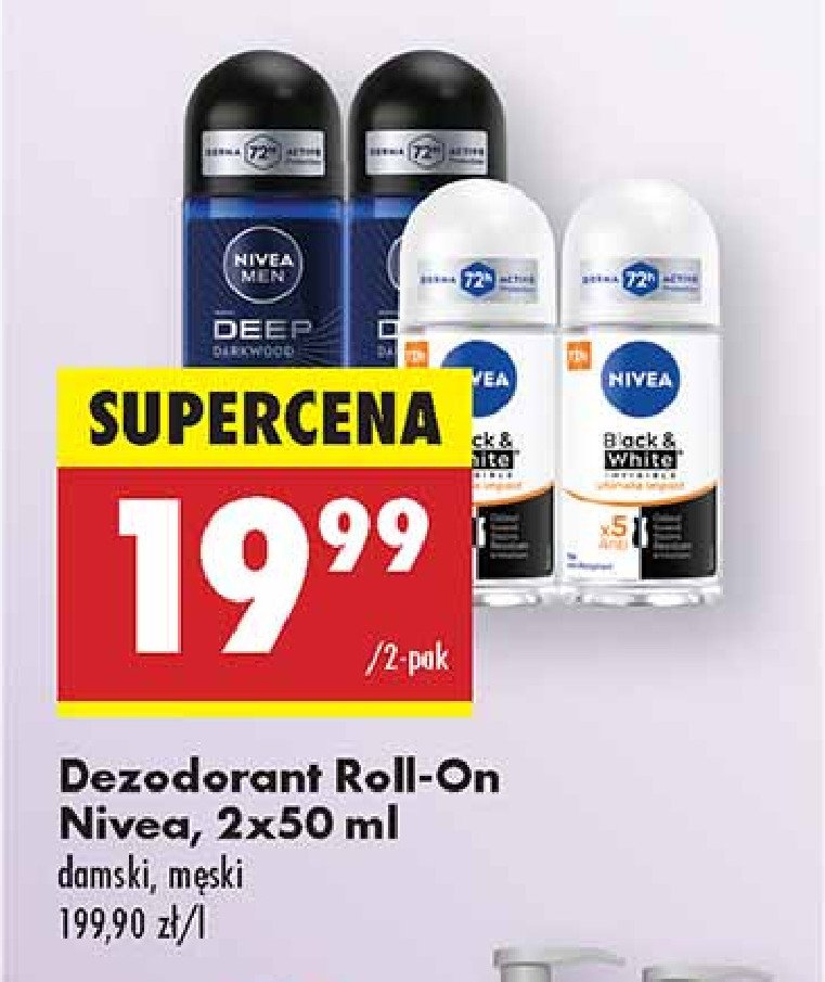 Antyperspirant dry & clean feel Nivea men deep promocja