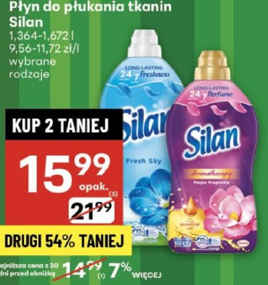 Płyn do płukania tkanin Silan wybrane rodzaje promocja w Delikatesy Centrum