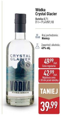 Wódka 0,7l Crystal Glacier promocja w Aldi