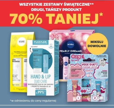 Zestawy świąteczne wszystkie rodzaje drugi, tańszy produkt -70% Netto promocja w Netto