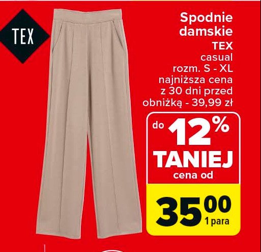 Spodnie damskie casual s-xl Tex promocja