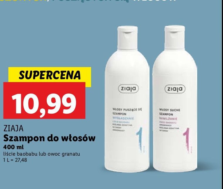 Szampon liście baobabu Ziaja promocja w Lidl