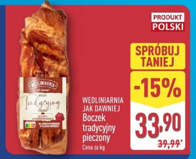 Boczek tradycyjny pieczony  promocja w Aldi