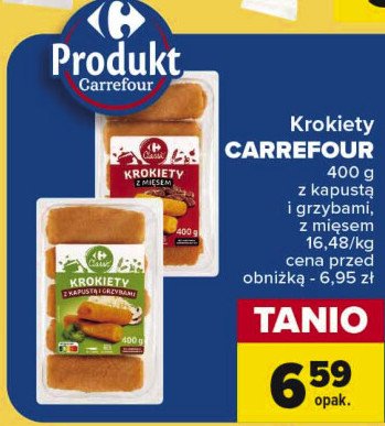 Krokiety z mięsem Carrefour classic promocja