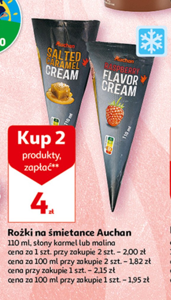 Rożek o smaku słonego karmelu Auchan promocja