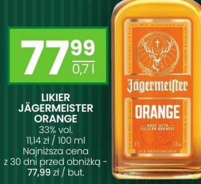 Likier Jägermeister Orange 0,7l promocja w Twój Market