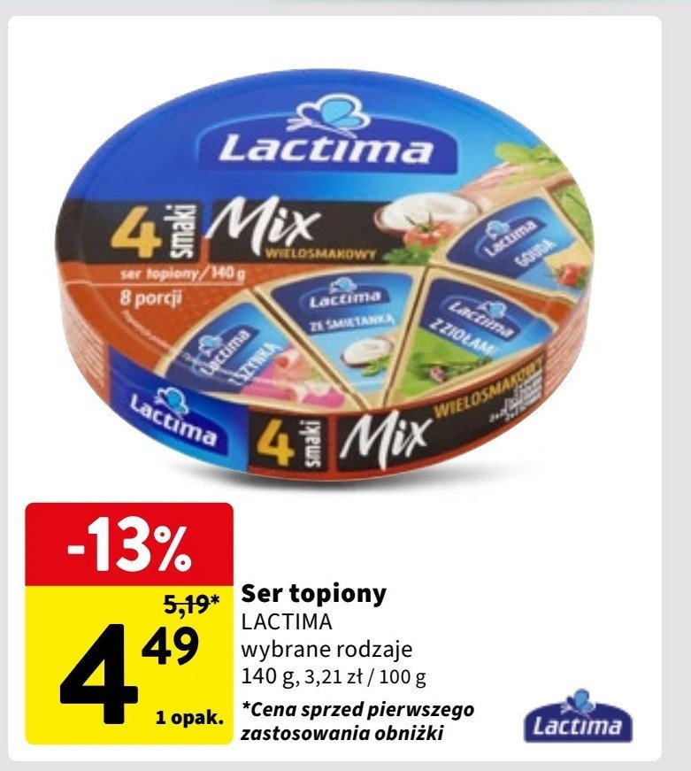 Ser topiony miks wielosmakowy Lactima promocja